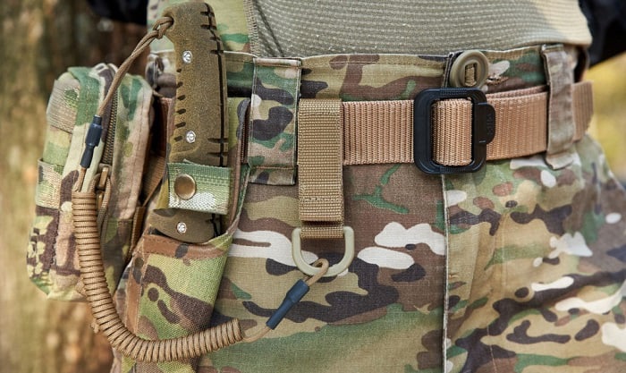 Jasgood Nylon Canvas Breathable Military Tactical Men Waist Belt with Plastic Buckle