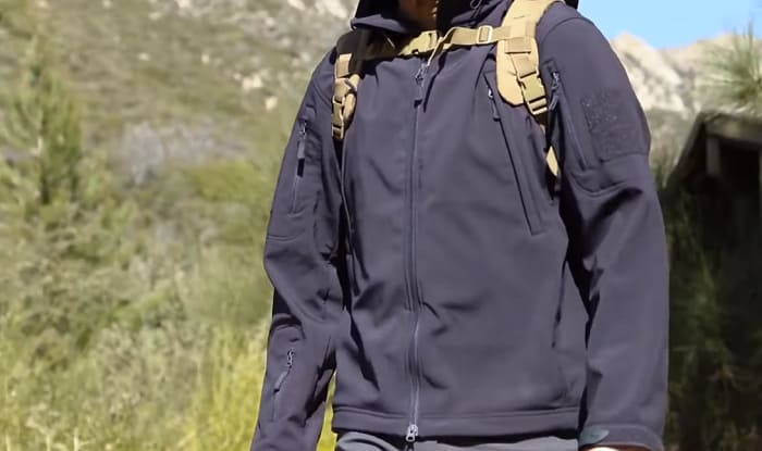 MAGCOMSEN Men's Hoodie Fleece Jacket 6 Zip-Pockets Warm Winter Jacket  Military Tactical Jacket