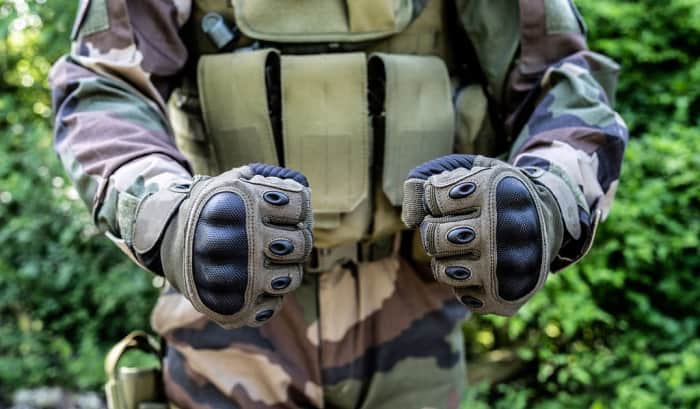 Buy TAC9ER Kevlar Lined Gloves - Full Hand Protection Black Gloves
