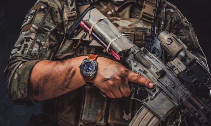 Why do military personnel wear watches upside down? - Smith